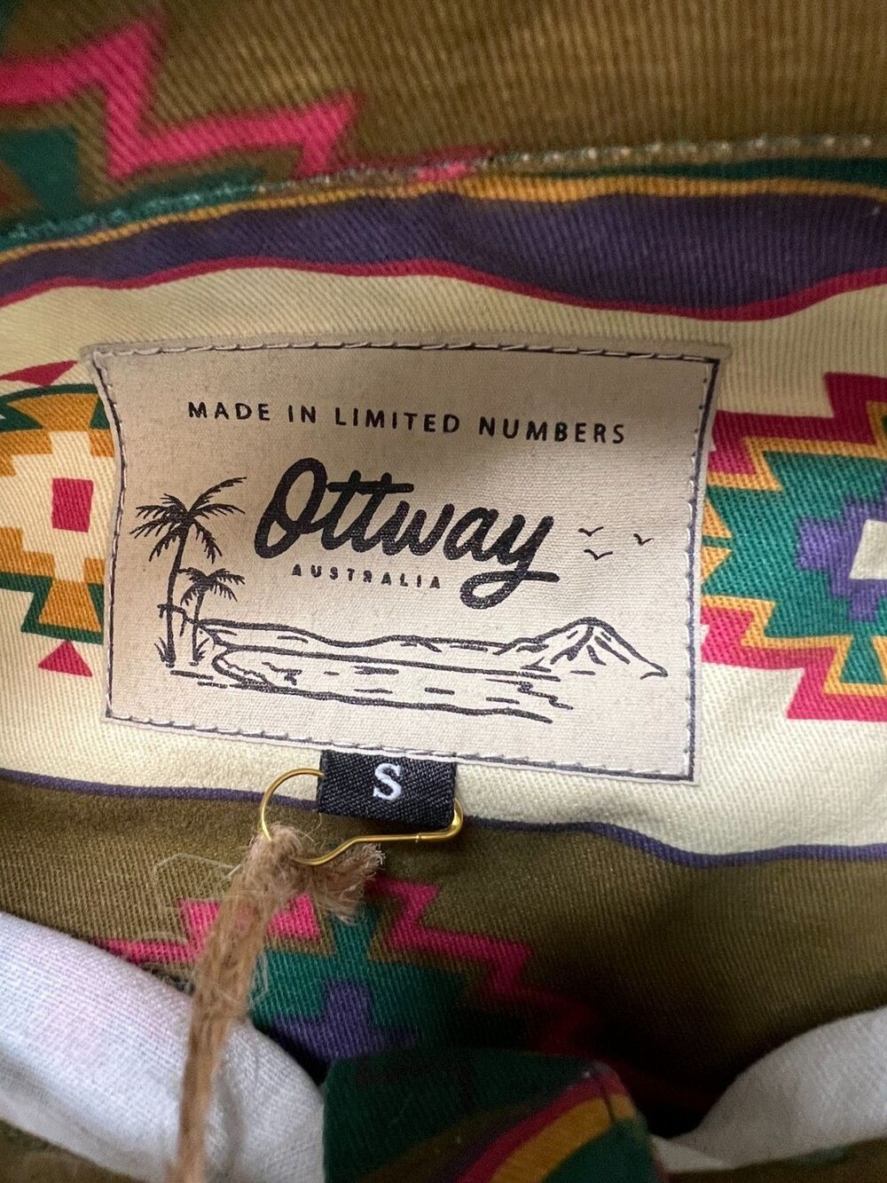 Ottway Mens Western Shirt Southwestern Aztec Print Long Sleeve Button Up Casual - Picture 6 of 9